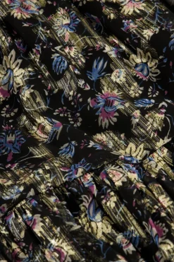 My Jewellery Robe En Jacquard Noir Avec Imprimé Doré Online