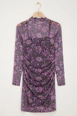 My Jewellery Robe Grise En Tulle Imprimé à Fleurs Hot