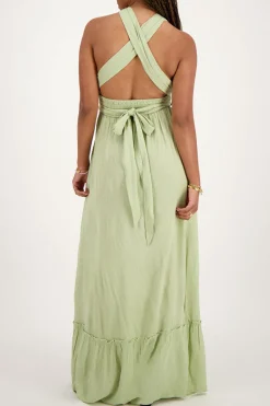 My Jewellery Robe Longue Verte En Lurex Vert olive/Vert Clearance