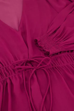 My Jewellery Robe Longue Violette Effet Satin Discount