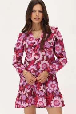 My Jewellery Robe Marron à Imprimé Floral Rose Sale