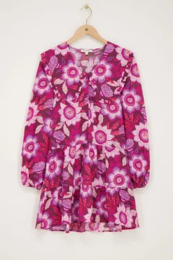 My Jewellery Robe Marron à Imprimé Floral Rose Sale
