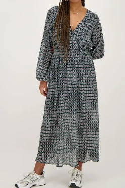My Jewellery Robe Midi Bleu Foncé à Imprimé Fleuri Clearance