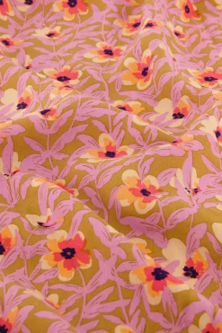 My Jewellery Robe Midi Lilas à Imprimé Floral Kaki Jaune/Orange/Violet clair/Vert New