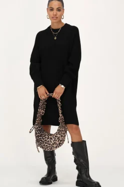My Jewellery Robe Midi e En Maille Noir Clearance