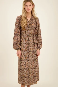 My Jewellery Robe Midi Noire Fleurie Clearance
