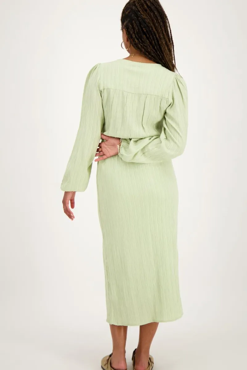 My Jewellery Robe Midi Verte à Chevauchement Vert menthe/Vert Sale