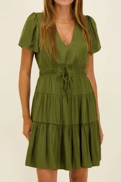 My Jewellery Robe Mi-longue Verte Effet Satin Violet clair/Vert Hot