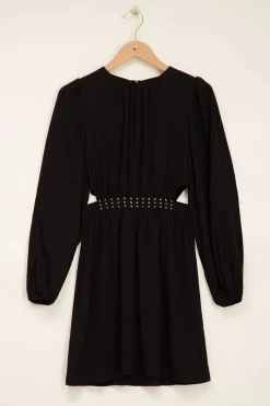My Jewellery Robe Noire à Clous Et Découpes Online