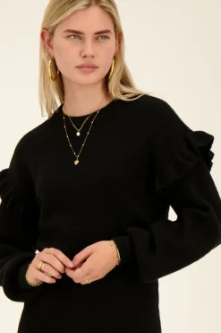 My Jewellery Robe Noire à Volants Discount