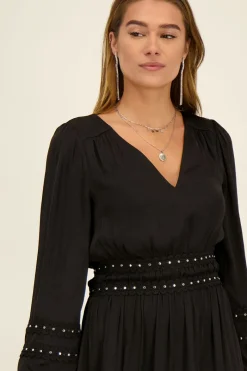 My Jewellery Robe Noire à Volants Et à Clous Sale
