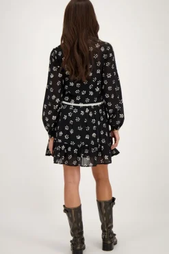 My Jewellery Robe Noire Avec Imprimé Fleuri Blanc Blanc/Noir Clearance