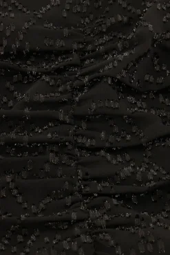 My Jewellery Robe Noire épaule Dénudée Avec Lurex Fashion