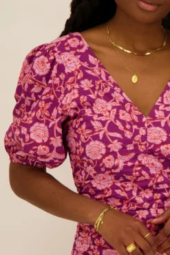 My Jewellery Robe Plissée Fleurie Rose Online