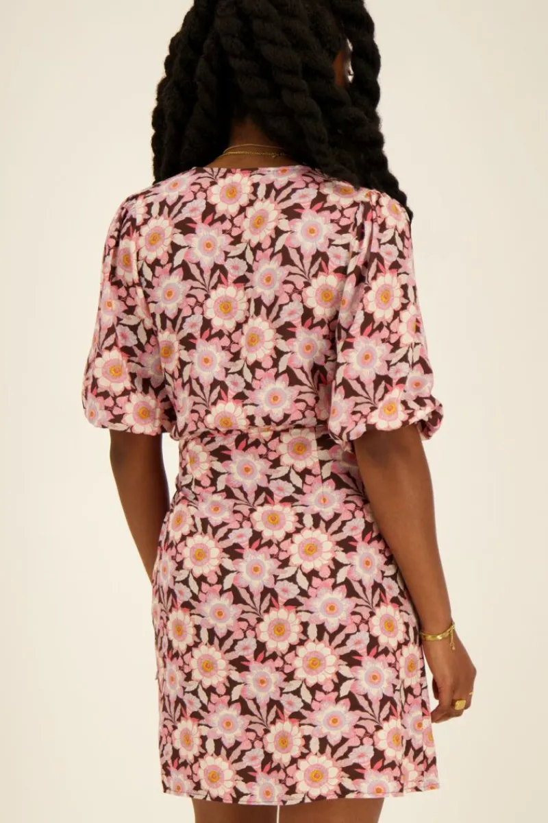 My Jewellery Robe Portefeuille à Manches Bouffantes New