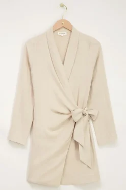 My Jewellery Robe Portefeuille Beige En Lin Online