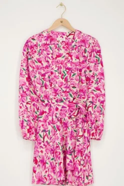 My Jewellery Robe Portefeuille Blanche à Imprimé Floral Rose Best