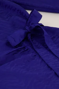 My Jewellery Robe Portefeuille Bleue Jacquard Zébré Clearance