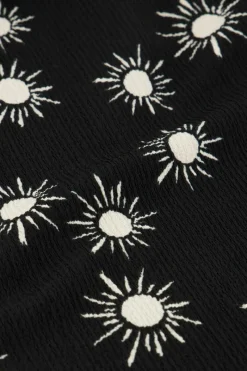 My Jewellery Robe Portefeuille En Crinoline Noire Avec Imprimé Soleil Discount