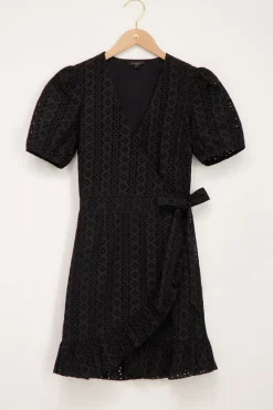 My Jewellery Robe Portefeuille Noire Avec Broderie Online