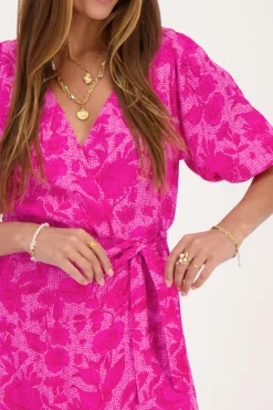 My Jewellery Robe Portefeuille Rose à Imprimé Floral Rose/Rose clair Fashion