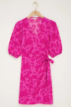 My Jewellery Robe Portefeuille Rose à Imprimé Floral Rose/Rose clair Fashion