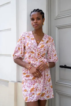 My Jewellery Robe Portefeuille Rose Hydrophile à Imprimé Floral Best