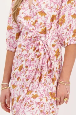 My Jewellery Robe Portefeuille Rose Hydrophile à Imprimé Floral Best