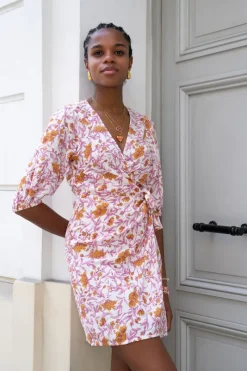 My Jewellery Robe Portefeuille Rose Hydrophile à Imprimé Floral Best