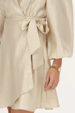 My Jewellery Robe Taupe Avec Aspect Satiné Sale