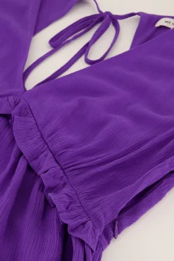 My Jewellery Robe Violette à Manches Longues & Dos Nu Sale