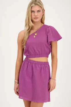 My Jewellery Robe Violette à Une épaule Avec Découpe Online