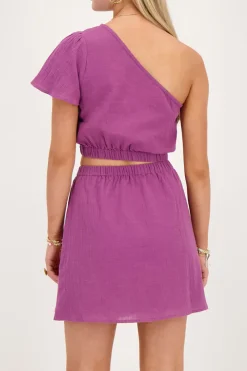 My Jewellery Robe Violette à Une épaule Avec Découpe Online