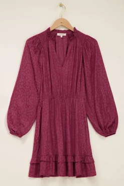 My Jewellery Robe Violette En Jacquard à Manches Longues Best