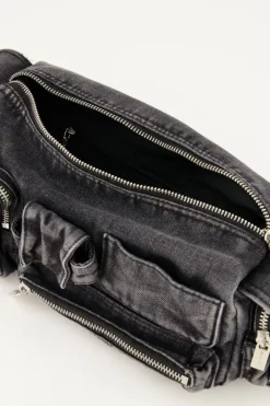 My Jewellery Sac à Bandoulière En Denim Gris Avec Compartiments Et Fermetures éclair Gris/Gris foncé Best