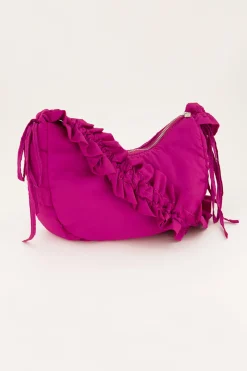 My Jewellery Sac à Bandoulière Fuchsia à Volants Fuchsia/Violet Outlet