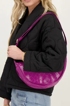 My Jewellery Sac à Bandoulière Avec Motif à Carreaux Fuchsia Fashion