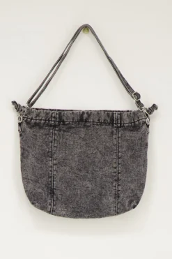 My Jewellery Sac à Bandoulière Gris En Denim New