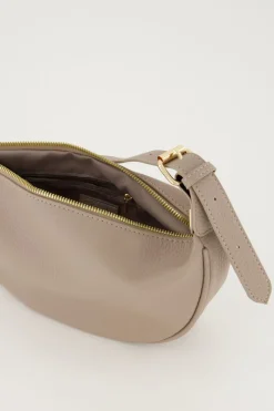 My Jewellery Sac à Bandoulière Avec Fermeture éclair Dorée Taupe Clearance