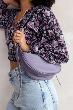 My Jewellery Sac à Bandoulière à Fermeture éclair Dorée Violet New