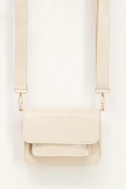 My Jewellery Sac à Main Avec Bandoulière Et Motif Croco Beige Fashion