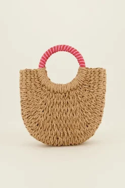 My Jewellery Sac Bandoulière En Paille à Anse Rose New