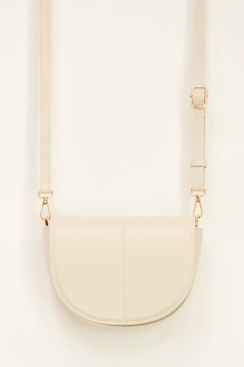 My Jewellery Sac Demi-lune à Bandoulière Corde Beige Clearance