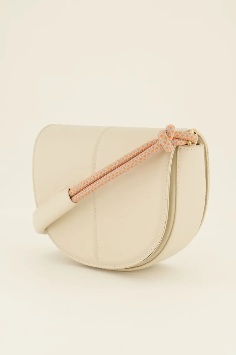 My Jewellery Sac Demi-lune à Bandoulière Corde Beige Clearance