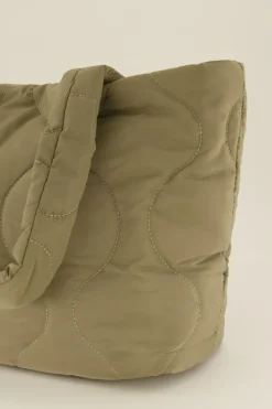 My Jewellery Sac Cabas Matelassé Kaki Vert olive Discount