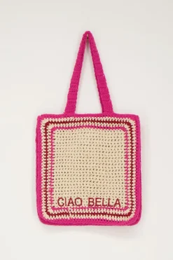 My Jewellery Sac En Crochet Rose Foncé Ciao Bella Rouge/Rose Fashion