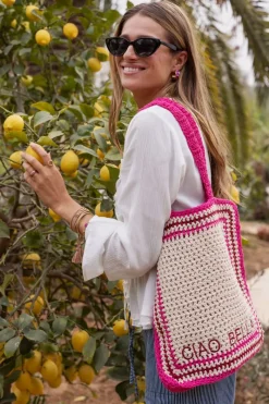 My Jewellery Sac En Crochet Rose Foncé Ciao Bella Rouge/Rose Fashion