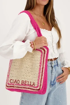 My Jewellery Sac En Crochet Rose Foncé Ciao Bella Rouge/Rose Fashion