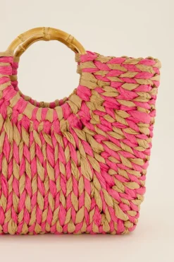My Jewellery Sac En Osier Rose Discount