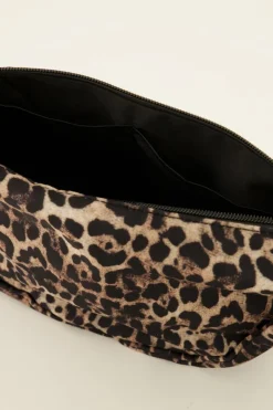 My Jewellery Sac Porté épaule Marron à Imprimé Léopard Outlet